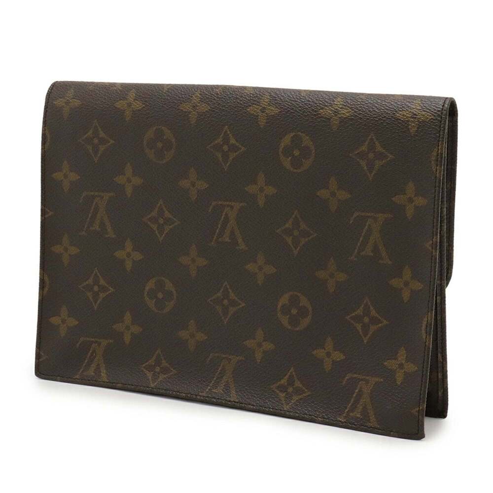 LOUIS VUITTON Authentic Brown Monogram Pochette Pouch - Picture 3 of 8